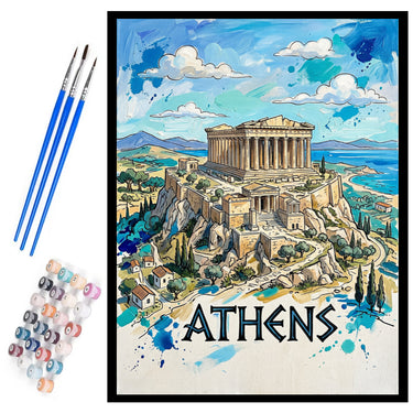 athens-greece-paint-by-numbers-kit