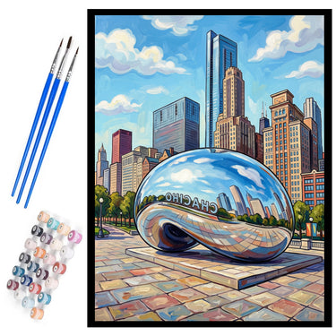 cloud-gate-chicago-paint-by-numbers-kit