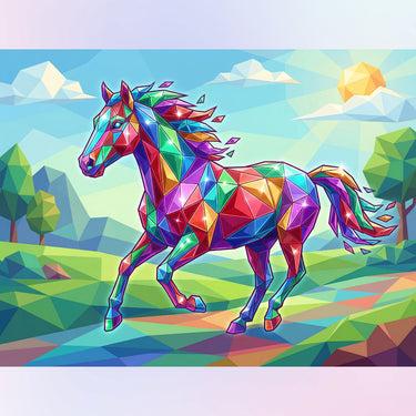 colorful-geometric-horse-diamond-painting-kit