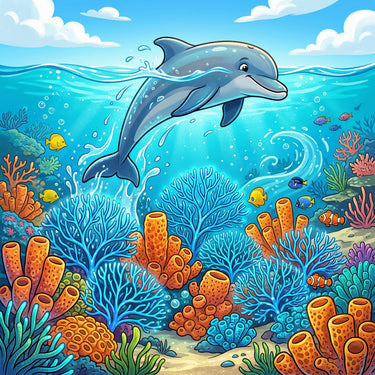 dolphin-jumping-underwater-diamond-painting-kit
