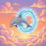 dolphin-through-the-donut-water-diamond-painting-kit