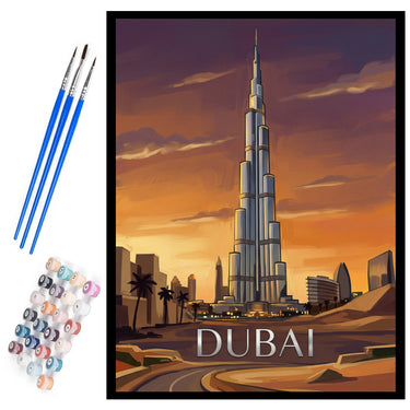 dubai-golden-hour-paint-by-numbers-kit