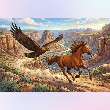 eagle-and-horse-race-diamond-painting-kit