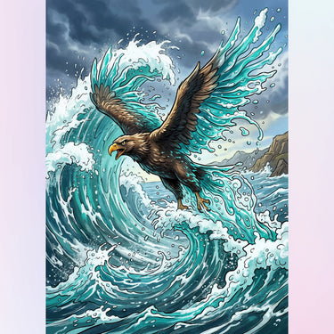 eagle-emerging-from-a-wave-diamond-painting-kit