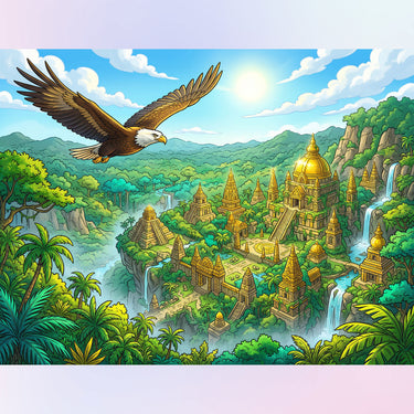 eagle-flying-over-a-gold-abbey-diamond-painting-kit