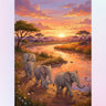 elephants-walking-at-sunset-diamond-painting-kit