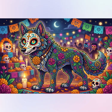 floral-skull-wolf-diamond-painting-kit