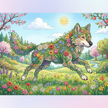 floral-wolf-diamond-painting-kit