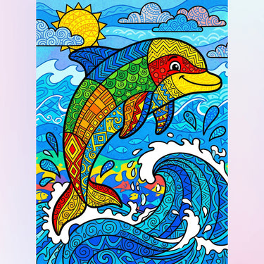 geometric-art-dolphin-diamond-painting-kit
