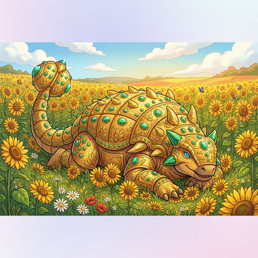 gold-ankylosaurus-dinosaur-diamond-painting-kit-diamond-painting-art-kit