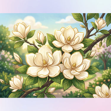 gold-magnolias-diamond-painting-kit-diamond-painting-art-kit