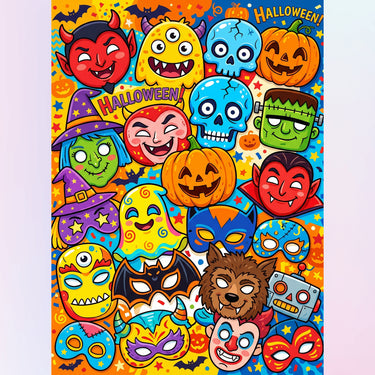 halloween-masks-diamond-painting-kit
