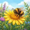 honeybee-on-daisy-diamond-painting-kit-diamond-painting-art-kit