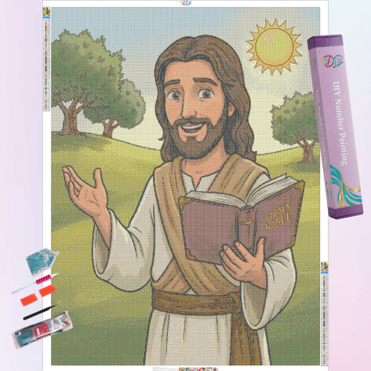 jesus-read-bible-diamond-painting-art-kit