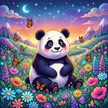 panda-sitting-in-wildflowers-diamond-painting-kit