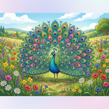 peacock-shows-its-tail-diamond-painting-kit-diamond-painting-art-kit
