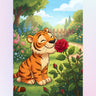 small-tiger-loves-rose-diamond-painting-kit