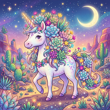 succulent-unicorn-diamond-painting-kit-diamond-painting-art-kit
