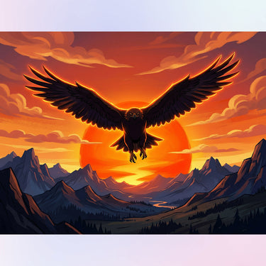 sunset-golden-eagle-diamond-painting-kit