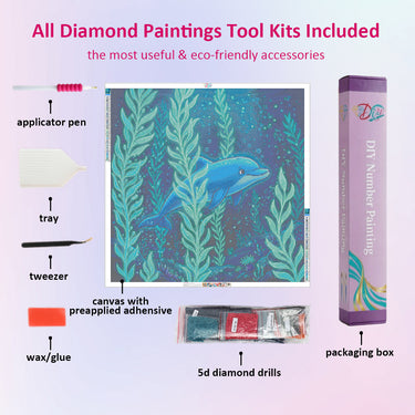 a-dolphin-through-glowing-kelp-diamond-painting-kit