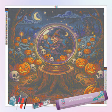 a-witch-hidden-in-skull-and-pumpkin-diamond-painting-kit