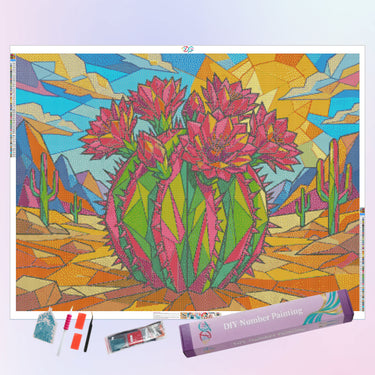 abstract-cactus-diamond-painting-kit-diamond-painting-art-kit