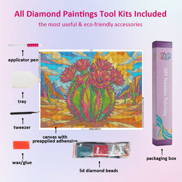 abstract-cactus-diamond-painting-kit-diamond-painting-art-kit