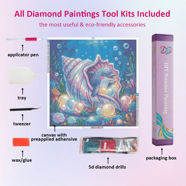 baby-dolphin-inside-a-seashell-diamond-painting-kit
