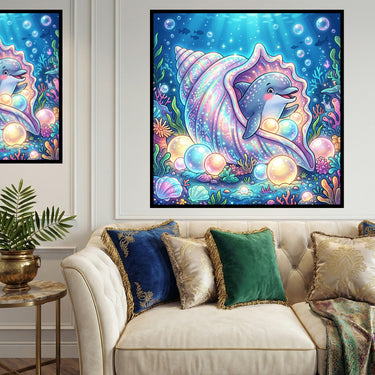 baby-dolphin-inside-a-seashell-diamond-painting-kit