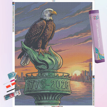 bald-egale-at-sunset-diamond-painting-kit-diamond-painting-art-kit