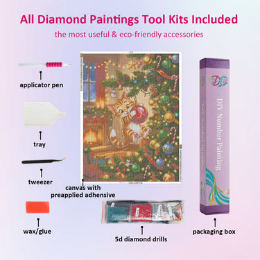 cat-playing-christmas-ball-diamond-painting-kit