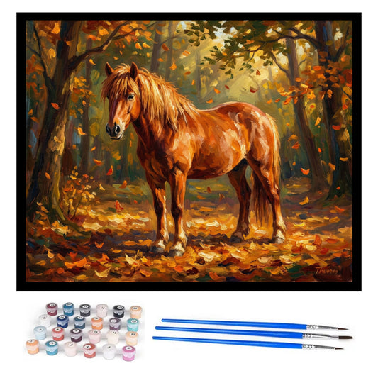 chestnut-horse-in-autumn-paint-by-numbers-kit