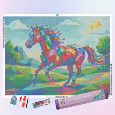 colorful-geometric-horse-diamond-painting-kit