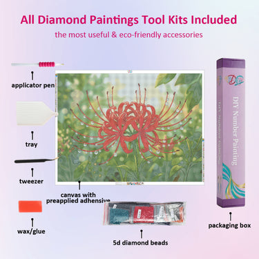 dewy-spider-lily-diamond-painting-kit-diamond-painting-art-kit
