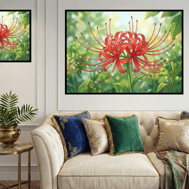 dewy-spider-lily-diamond-painting-kit-diamond-painting-art-kit