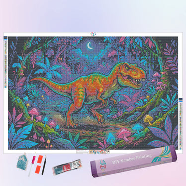 dinosaur-jungle-t-rex-diamond-painting-kit-diamond-painting-art-kit