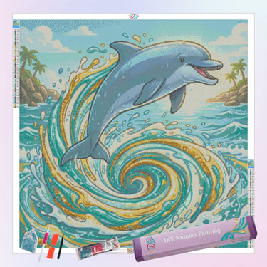 dolphin-out-of-a-swirl-diamond-painting-kit