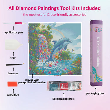 dolphin-with-flowers-waterfall-diamond-painting-kit