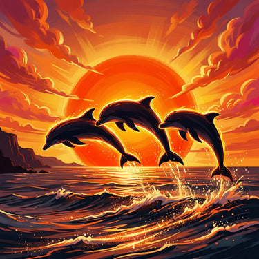 dolphins-at-buring-sunset-diamond-painting-kit