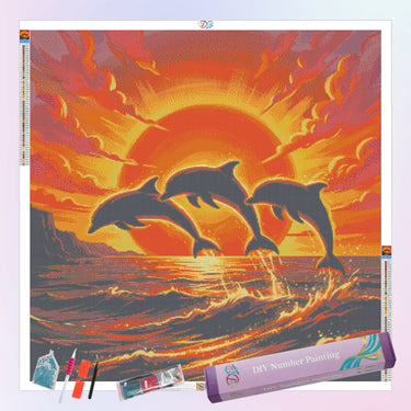 dolphins-at-buring-sunset-diamond-painting-kit