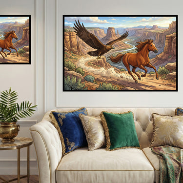 eagle-and-horse-race-diamond-painting-kit