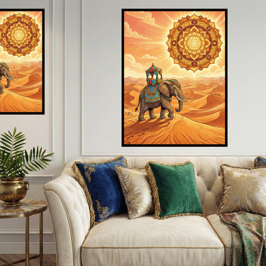 elephant-trekking-in-golden-desert-diamond-painting-kit