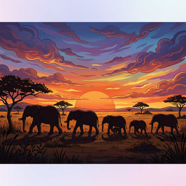 elephants-at-sunset-diamond-painting-kit