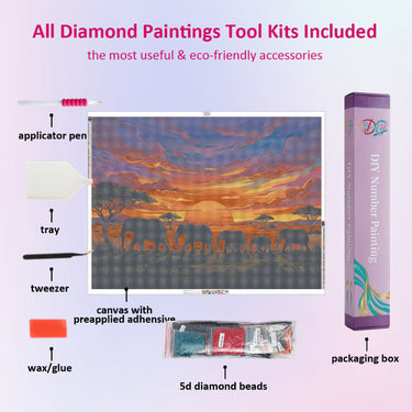 elephants-at-sunset-diamond-painting-kit