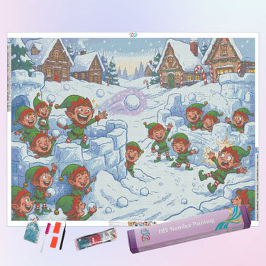 elves-snowball-fight-diamond-painting-kit