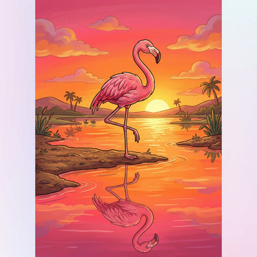 flamingo-at-sunset-diamond-painting-kit