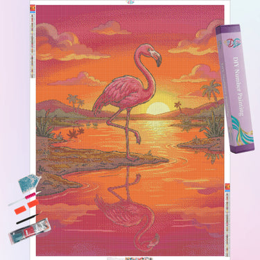 flamingo-at-sunset-diamond-painting-kit