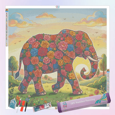 floral-elephant-diamond-painting-kit