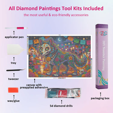 floral-skull-wolf-diamond-painting-kit
