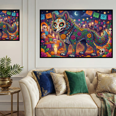 floral-skull-wolf-diamond-painting-kit